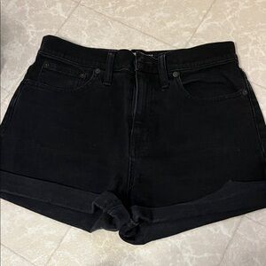 Madewell Black Jean Shorts